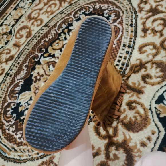 Aldo Faux Suede Fringe Lace Up 70s Style Boho Boots Cosplay Fairy Cottagecore - Picture 5 of 5